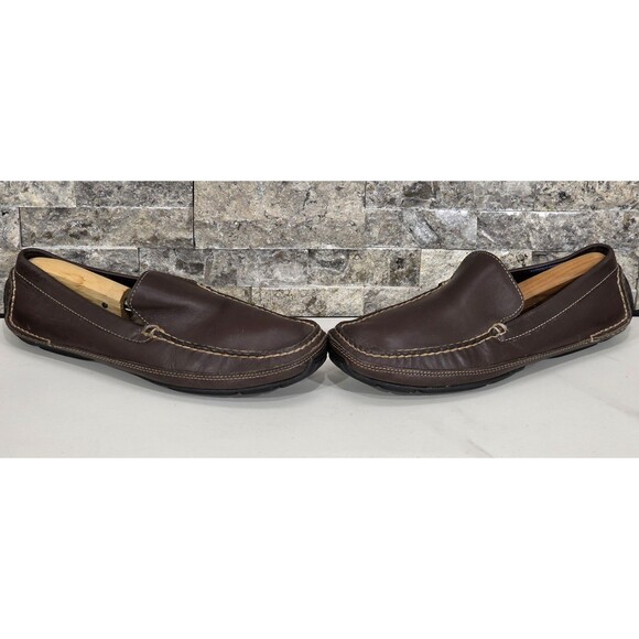Rockport Leather Moccasin Loafers Driving Moc Brown Slip On Washable Men\'s 9.5 W main image 7